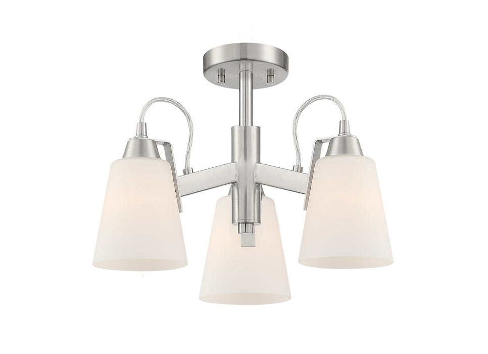 3 LIGHT SEMI FLUSH