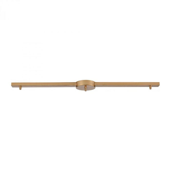 Pendant Options 3-Hole Linear Bar for Pendants in Satin Brass