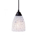 Classico 1-Light Mini Pendant in Dark Rust with Snow White Glass - Includes LED Bulb