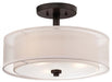 3 LIGHT SEMI FLUSH MOUNT