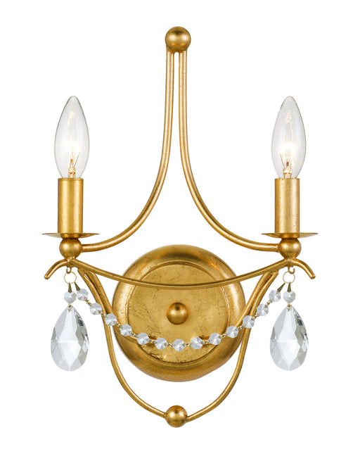 Metro 2 Light Antique Gold Sconce