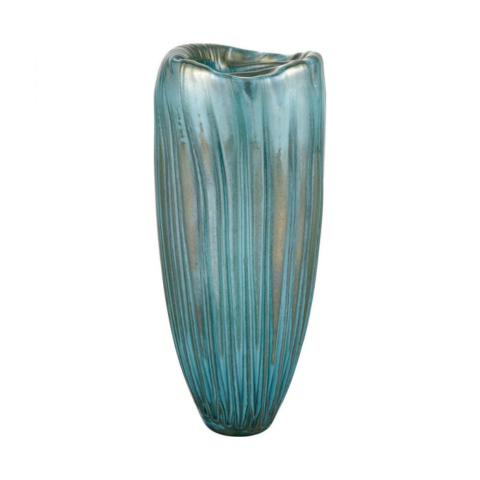 Sinkhole Vase in Aqua and Blue