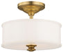 2 LIGHT SEMI FLUSH MOUNT