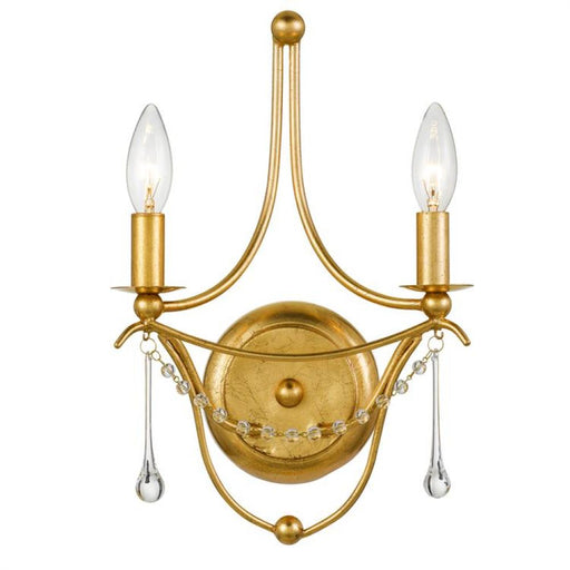 Metro 2 Light Antique Gold Sconce