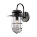 Portside 1-Light Outdoor Wall Lamp in Matte Black