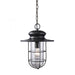 Portside 1-Light Outdoor Pendant in Matte Black