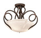 Tribecca 3 Light Semi Flush Mount