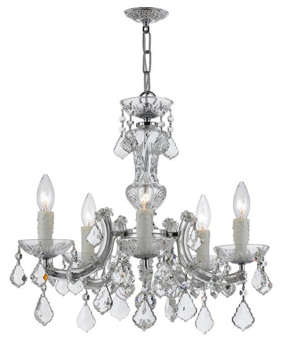 Maria Theresa 5 Light Swarovski Strass Crystal Polished Chrome Mini-Chandelier