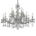 Maria Theresa 12 Light Clear Italian Crystal Polished Chrome Chandelier