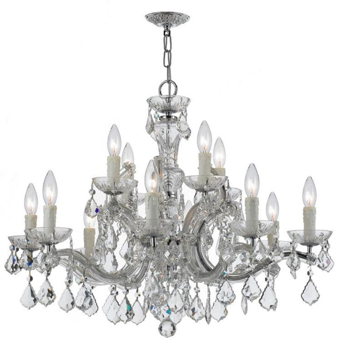 Maria Theresa 12 Light Spectra Crystal Polished Chrome Chandelier