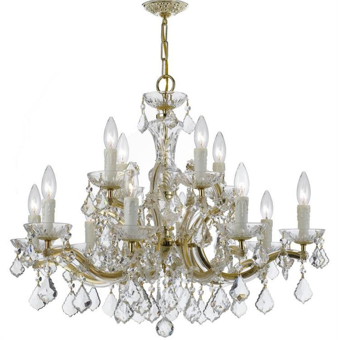 Maria Theresa 12 Light Spectra Crystal Gold Chandelier