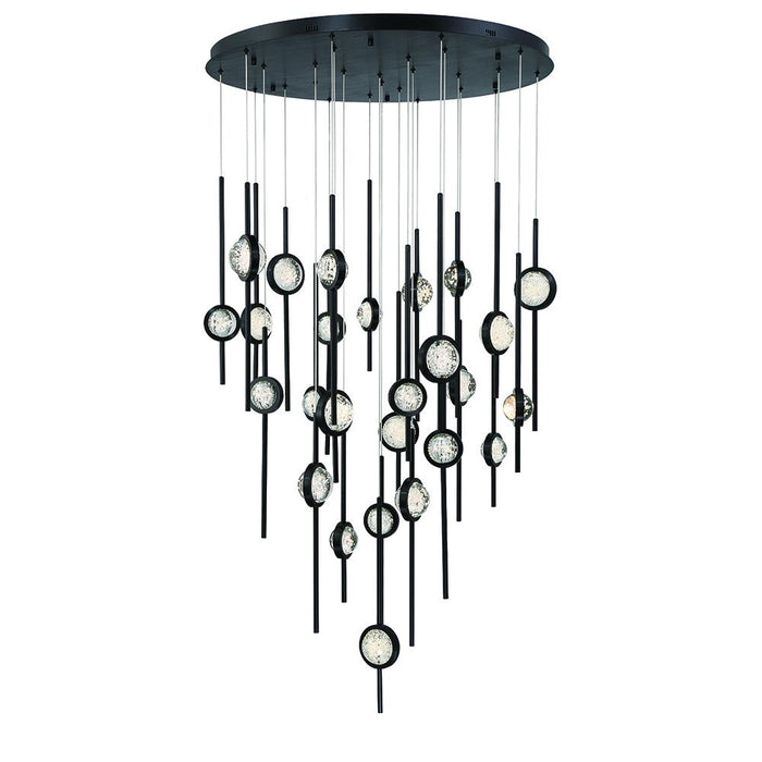 Barletta 26 light Chandelier in Black