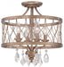 4 LIGHT MINI CHANDELIER (CONVERTIBLE TO SEMI FLUSH)