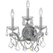 Maria Theresa 3 Light Hand Cut Crystal Polished Chrome Sconce