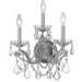 Maria Theresa 3 Light Spectra Crystal Polished Chrome Sconce