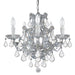 Maria Theresa 6 Light Clear Italian Crystal Polished Chrome Mini Chandelier