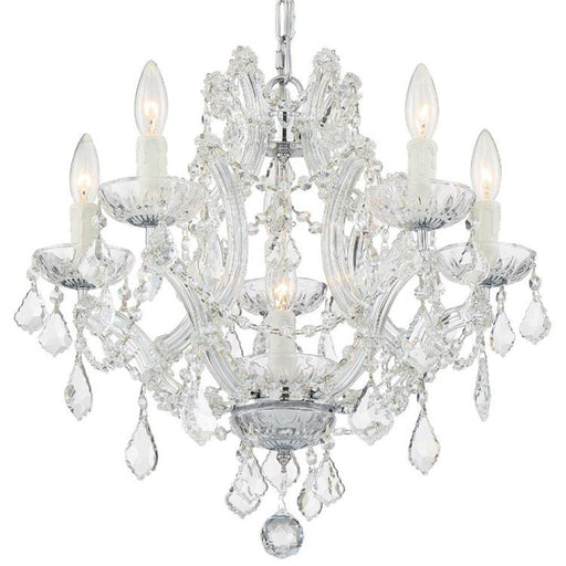 Maria Theresa 6 Light Spectra Crystal Polished Chrome Mini Chandelier