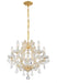 Maria Theresa 6 Light Clear Italian Crystal Gold Mini Chandelier