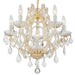 Maria Theresa 6 Light Spectra Crystal Gold Mini Chandelier