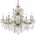 Maria Theresa 9 Light Hand Cut Crystal Gold Chandelier