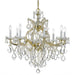 Maria Theresa 9 Light Hand Cut Crystal Gold Chandelier