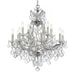 Maria Theresa 13 Light Clear Italian Crystal Polished Chrome Chandelier