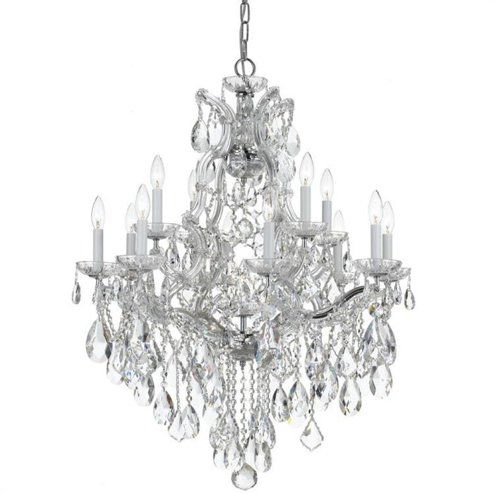 Maria Theresa 13 Light Swarovski Strass Crystal Polished Chrome Chandelier