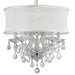 Brentwood 6 Light Swarovski Strass Crystal Polished Chrome Drum Shade Mini Chandelier