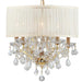 Brentwood 6 Light Crystal Gold Drum Mini Chandelier