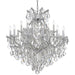 Maria Theresa 19 Light Clear Italian Crystal Polished Chrome Chandelier