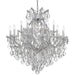 Maria Theresa 19 Light Hand Cut Crystal Polished Chrome Chandelier