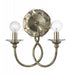 Willow 2 Light Silver Sconce