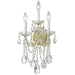 Maria Theresa 3 Light Hand Cut Crystal Gold Sconce