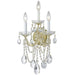 Maria Theresa 3 Light Swarovski Strass Crystal Gold Sconce