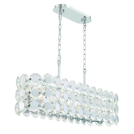 Perrene 8 light Chandelier in Chrome