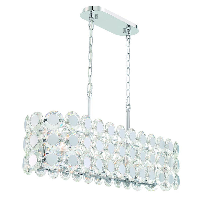 Perrene 8 light Chandelier in Chrome