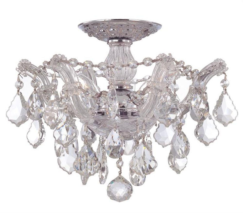 Maria Theresa 3 Light Swarovski Strass Crystal Chrome Semi-Flush