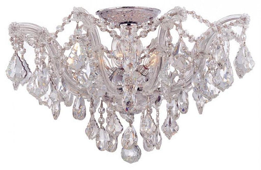 Maria Theresa 5 Light Swarovski Strass Crystal Chrome Semi-Flush