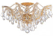 Maria Theresa 5 Light Hand Cut Crystal Gold Semi-Flush