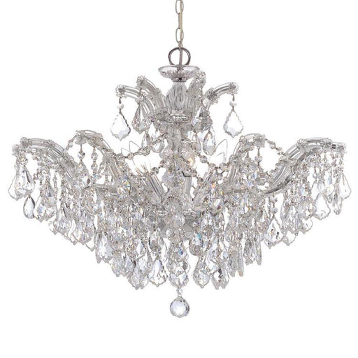 Maria Theresa 6 Light Hand Cut Crystal Polished Chrome Chandelier