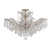 Maria Theresa 6 Light Hand Cut Crystal Polished Chrome Semi-Flush