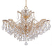 Maria Theresa 6 Light Hand Cut Crystal Gold Chandelier