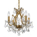 Filmore 4 Light Hand Cut Crystal Antique Gold Mini-Chandelier