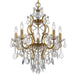 Filmore 6 Light Spectra Crystal Gold Chandelier