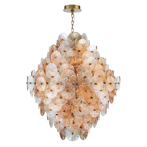 Sue-Anne 27 light Chandelier in Plated brass