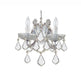 Maria Theresa 2 Light Spectra Crystal Chrome Sconce