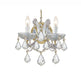 Maria Theresa 2 Light Spectra Crystal Gold Sconce