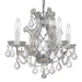 Maria Theresa 4 Light Clear Italian Crystal Polished Chrome Mini Chandelier