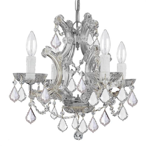 Maria Theresa 4 Light Swarovski Strass Crystal Chrome Mini Chandelier