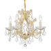 Maria Theresa 4 Light Clear Italian Crystal Gold Mini Chandelier